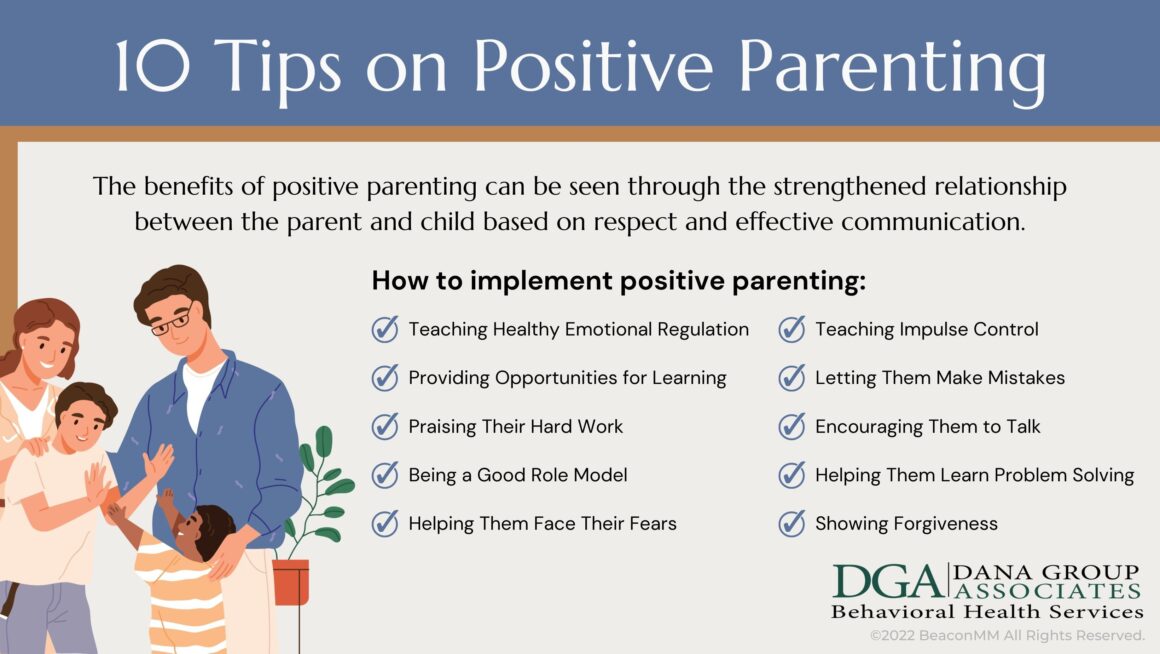 10 Tips on Positive Parenting infographic