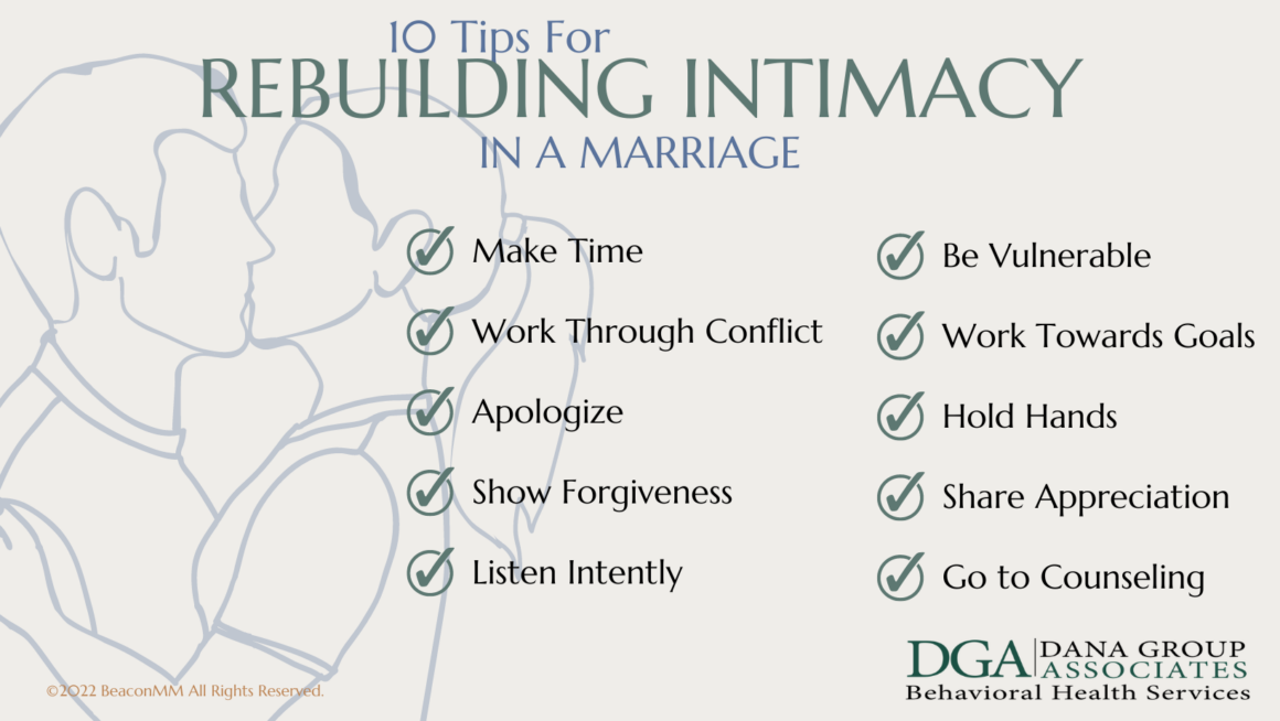 10 Tips for Rebuilding Intimacy in a Marriage infographic